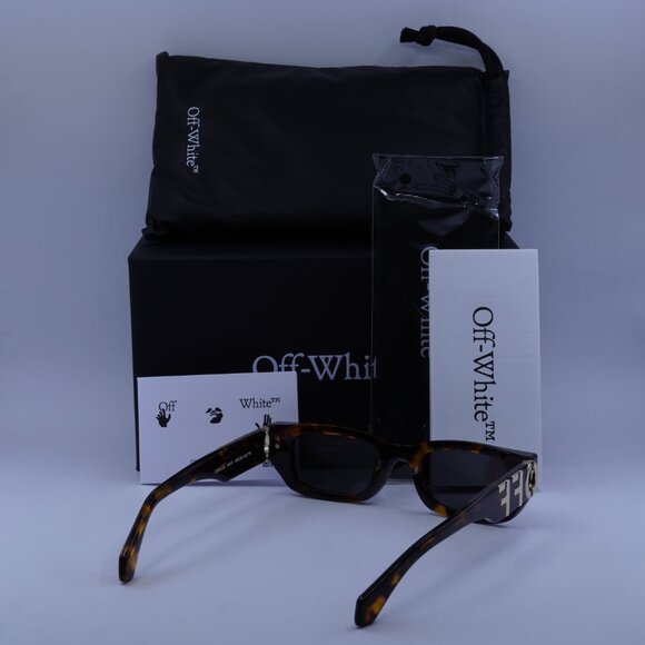 Off-White OERI124 FILLMORE 6007 Rectangle Sunglasses – Havana/Grey - Picture 10 of 10